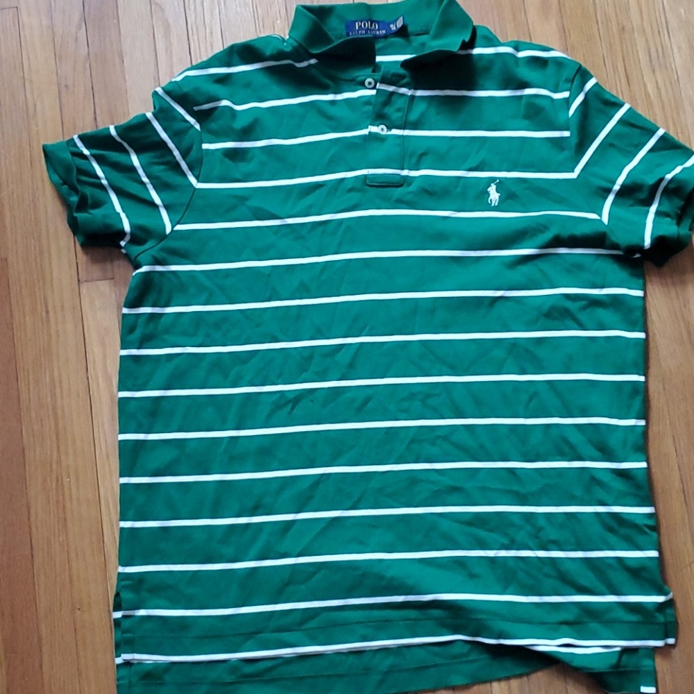 💚💚☘Ralph Lauren polo size XL green and white